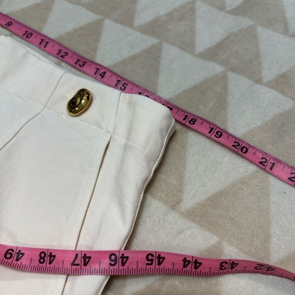 Tanya Taylor white high waist straight leg ankle jeans - Picture 3 of 4